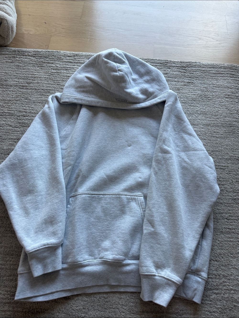 Aritzia Men's Light Gray Crewneck Hoodie